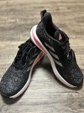 adidas Black and Pink Women's Athletic Sneakers